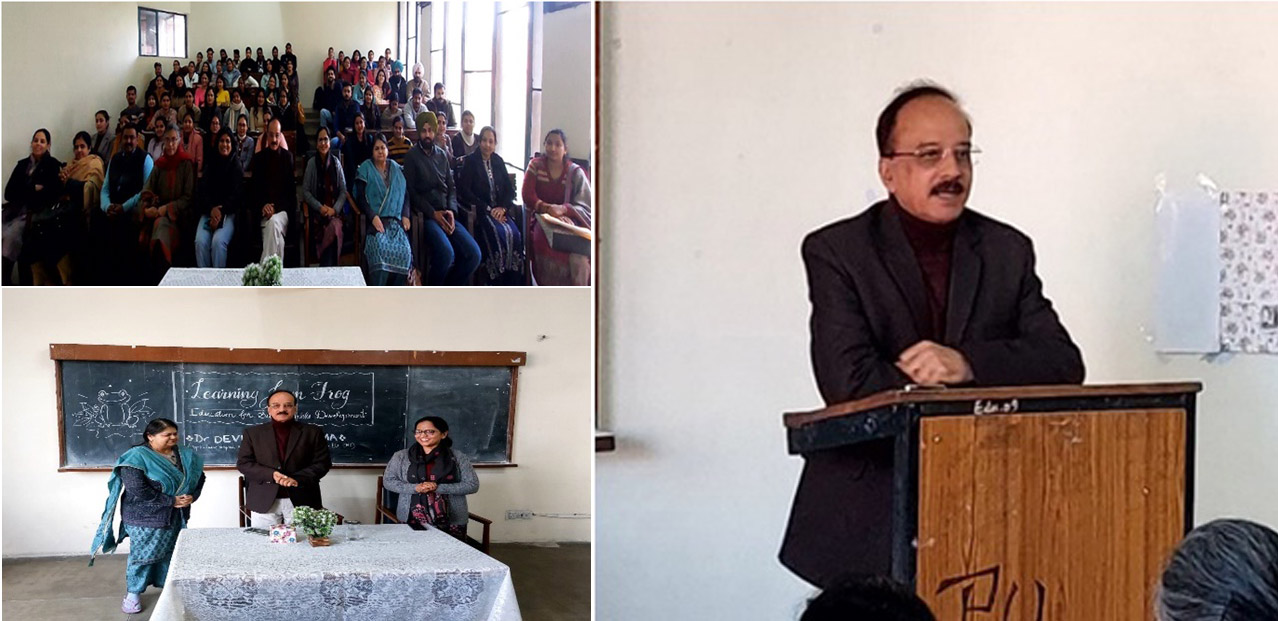 A special lecture on “Learning from frog: Education for sustainable development”, was organised on February 7th, 2024, in the department of Education, Panjab university, Chandigarh.